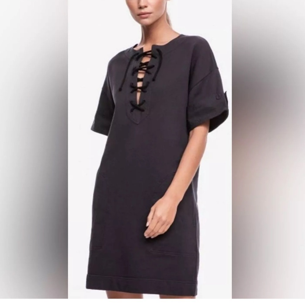 NWT Malene Birger Navy Bluer Rope Tie Shirt Dress x-Small